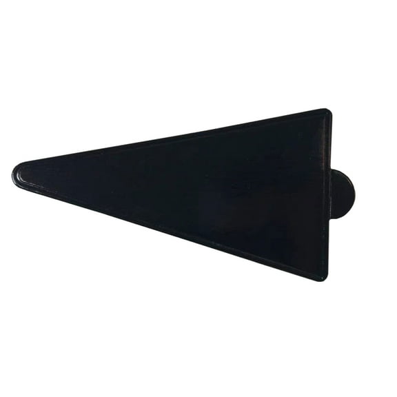Set of 100 Single Portion Cake Dessert Black Triangle Cardboard Base in 4.6" x 3"