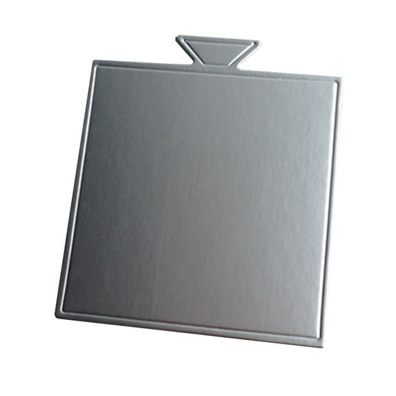 Set of 100 Single Portion Cake Dessert Silver Square Cardboard Base in 3.6" x 3.3"