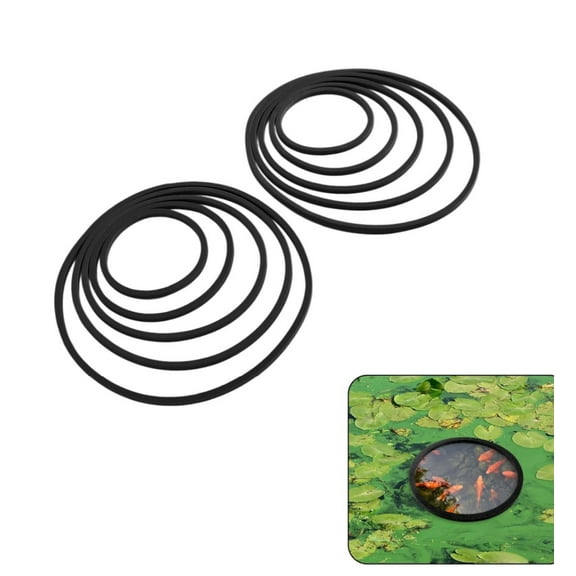 Set of 10pPcs Aquarium Feeding Rings,5 Sizes of Aquarium Floating Plant Ring,Self Adjusts to Water Level,Plastic Durable Plant Corral