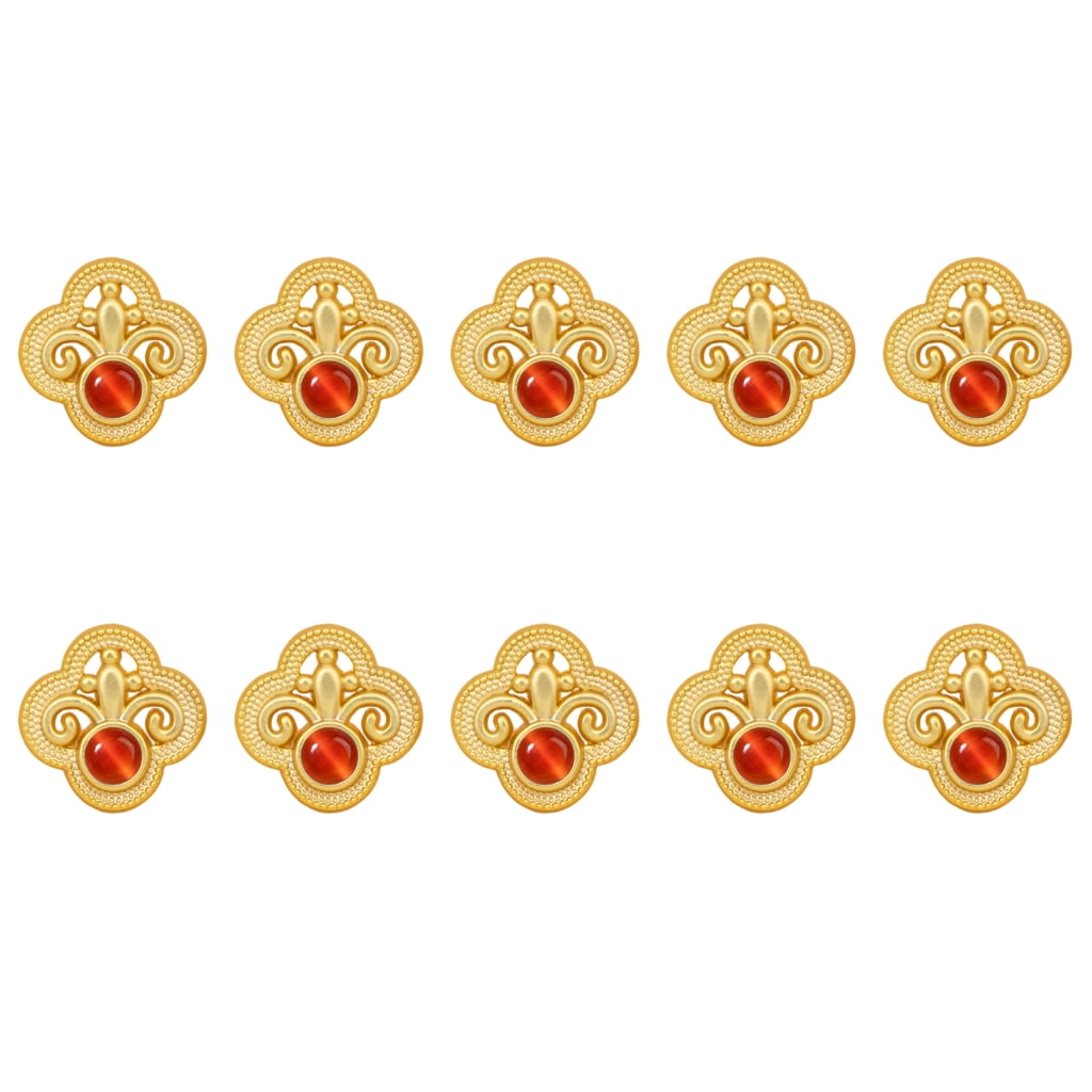 Set of 10pcs Antique Design Alloy Shirt Buttons With Auspicious Symbols ...