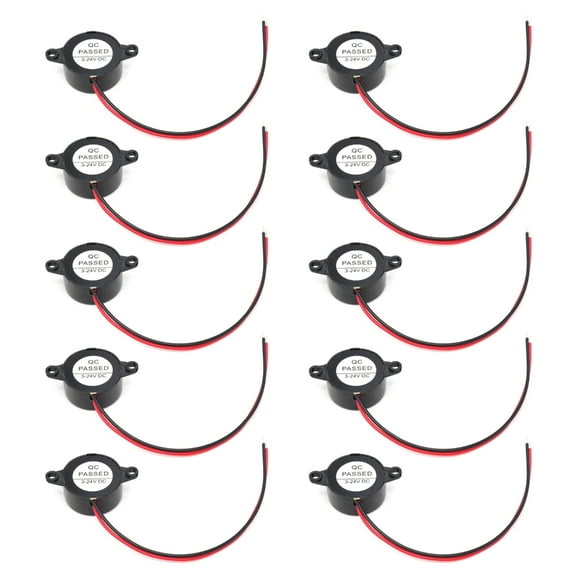 Set of 10pcs Loud Piezoelectric Buzzers Active Piezo Buzzers Continuous Sound