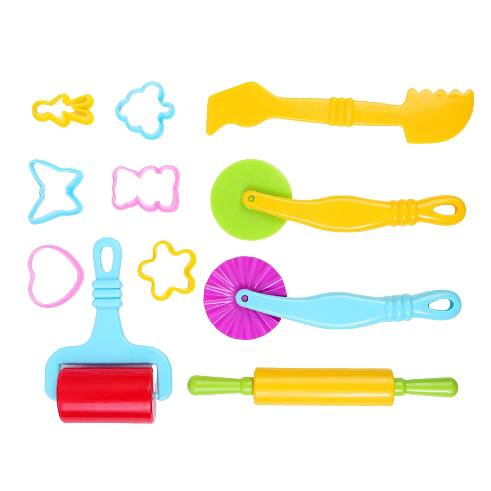 Set of 11 Play Dough Model Tool Toys Creative 3D Plasticine Tools
