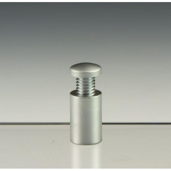 Set of 12 - 1/2-inch Diameter by 3/4-inch-long Cast Brass Standoff Screws, Displaying 3 Sign Panels (4 Screws Per Sign) - Satin Finish (SO1319SA)