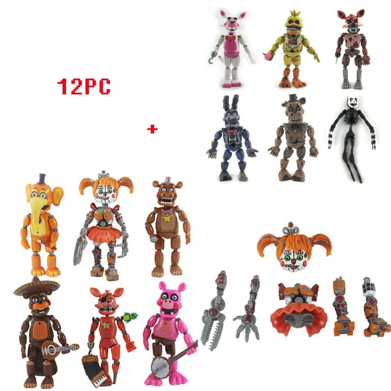 Set of 6 Action Figures Inspired by Five Nights at Freddy's Pizzeria  Simulator Action Figures Toys Toys Gifts Approximately 6 Inches 