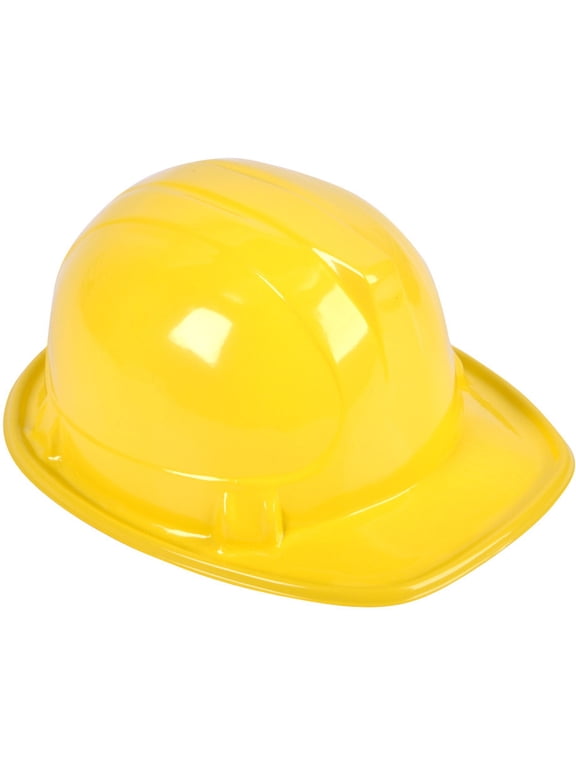 Set of 12 Adult's Plastic Construction Worker Party Hat