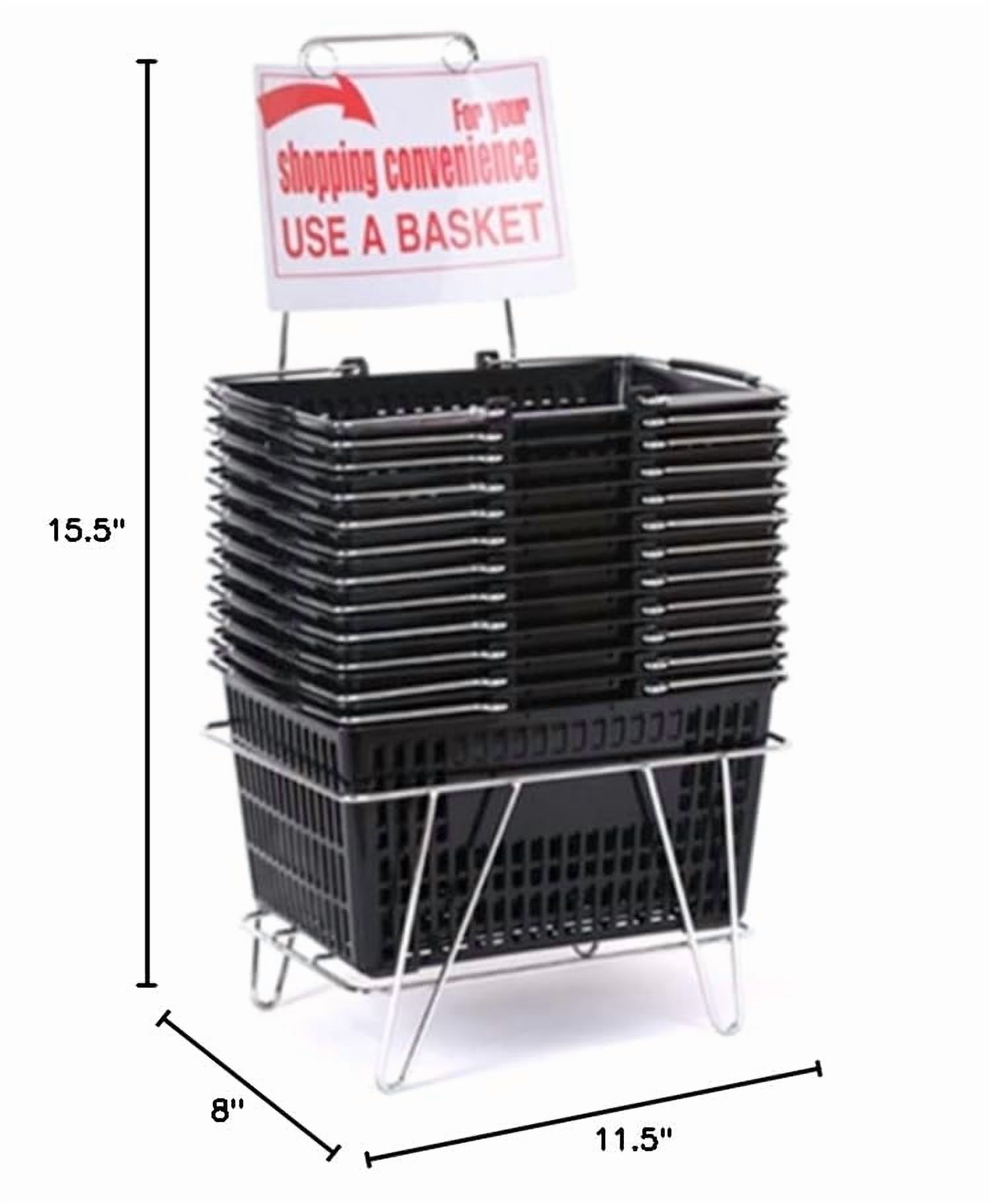 Set of 12 Black Shopping Basket Set