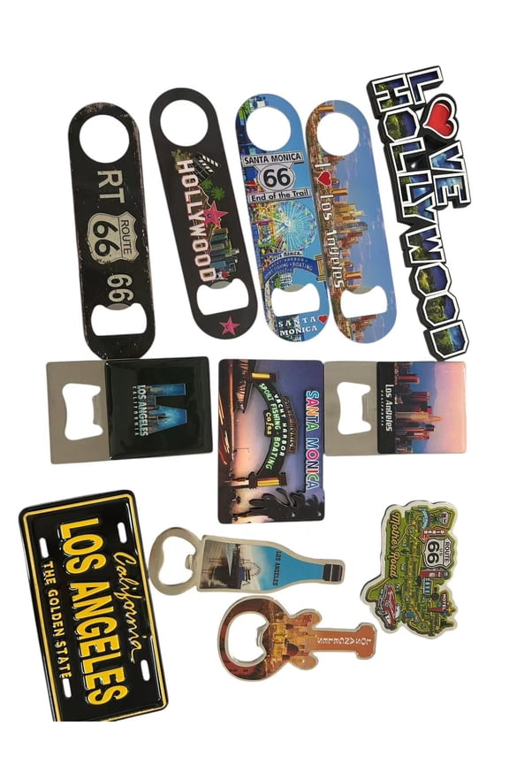 Set of 12 California Fridge Magnet, I Heart LA Magnet, I Heart Los Angeles, I Love LA Bulk Souvenir Keychain