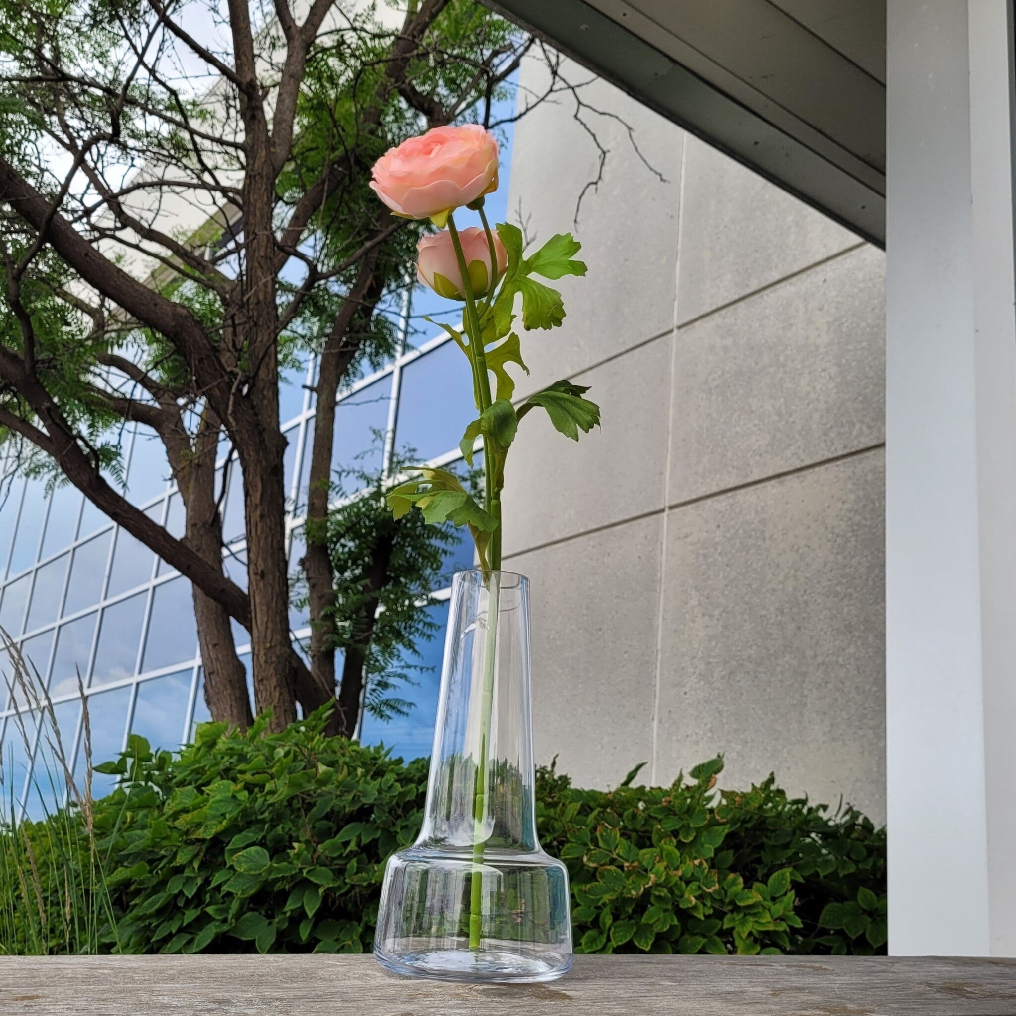 Clear Pineapple Text Bud Vase