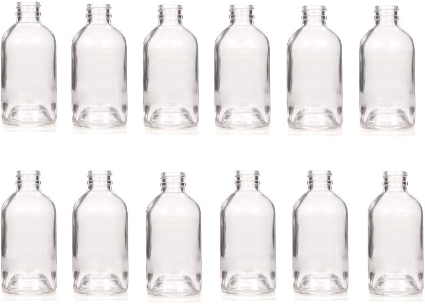 Hosley Glass Reed Diffuser Bottles 12 Pack, 85ml Clear Boston Round Jars for Essential Oils, Aromatherapy & Home Fragrance