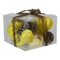 thumbnail image 1 of Northlight Crackled and Glittered Fall Harvest Pumpkin and Pine Cone Decoration Set - Set of 12, 1 of 4