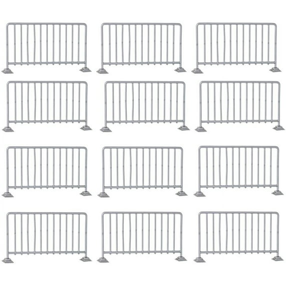Set of 12 Silver Guardrails for WWE & AEW Wrestling Figures