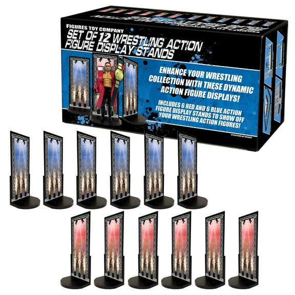 Set of 12 Display Stands for WWE Wrestling Action Figures