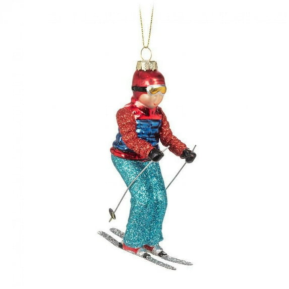 Set of 12 Downhill Skier Ornament