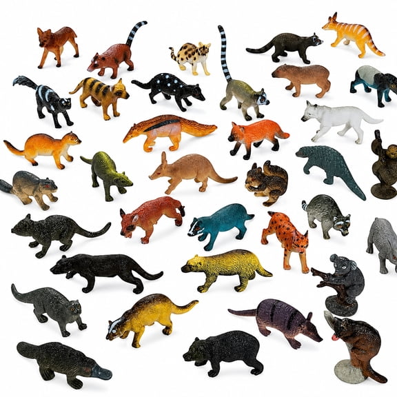 Set of 12 Forest Animals Action Figurines
