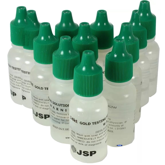 12 Bottles 14K Gold Test Solution Jewelry Metal Testing Kit for Jewelry & Metals