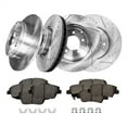 thumbnail image 1 of Set of 12 Front 300mm-Rear 284mm Drilled Slotted Brake Disc Rotors-Front 8595-D1444 Rear 8428A-D1445 Ceramic Brake Pad Kit For 2011-2015 KIA Optima, 1 of 10