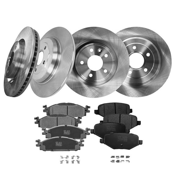 Set of 12 Front 325mm-Rear 330mm Brake Disc Rotors-Ceramic Brake Pad Kit For 2011-2019 Ford Explorer