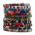 thumbnail image 1 of Set of 12 Handwoven Cotton Linen Bracelets Fashionable Braided Bracelet Set Elegant Handwoven Hand Rope Adornment, 1 of 17