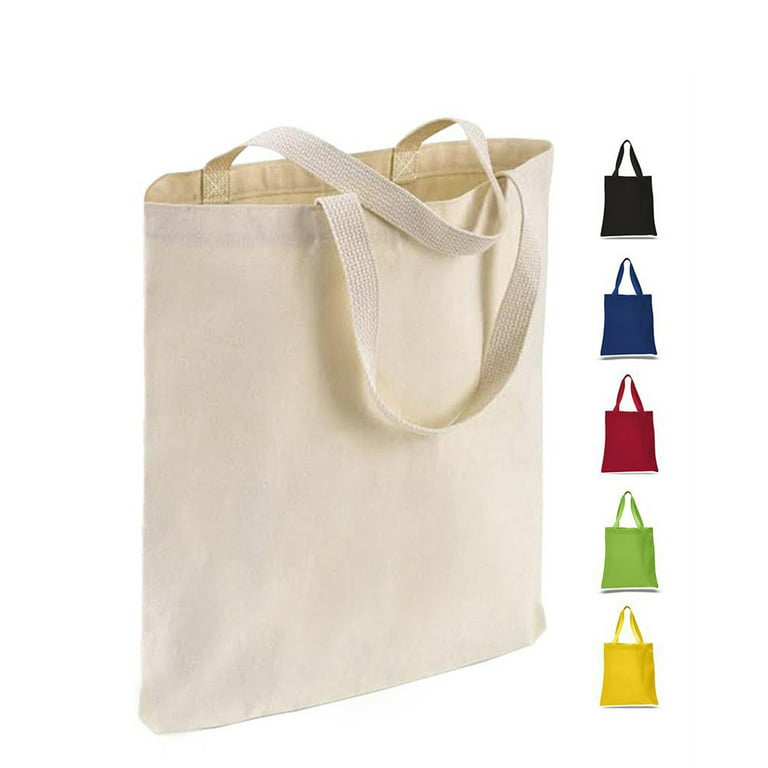 TBF 12 Pack Blank Canvas Tote Bags, 100% Cotton Canvas Tote Bags, Blank  Canvas Bags, Blank Arts and Crafts Bags 