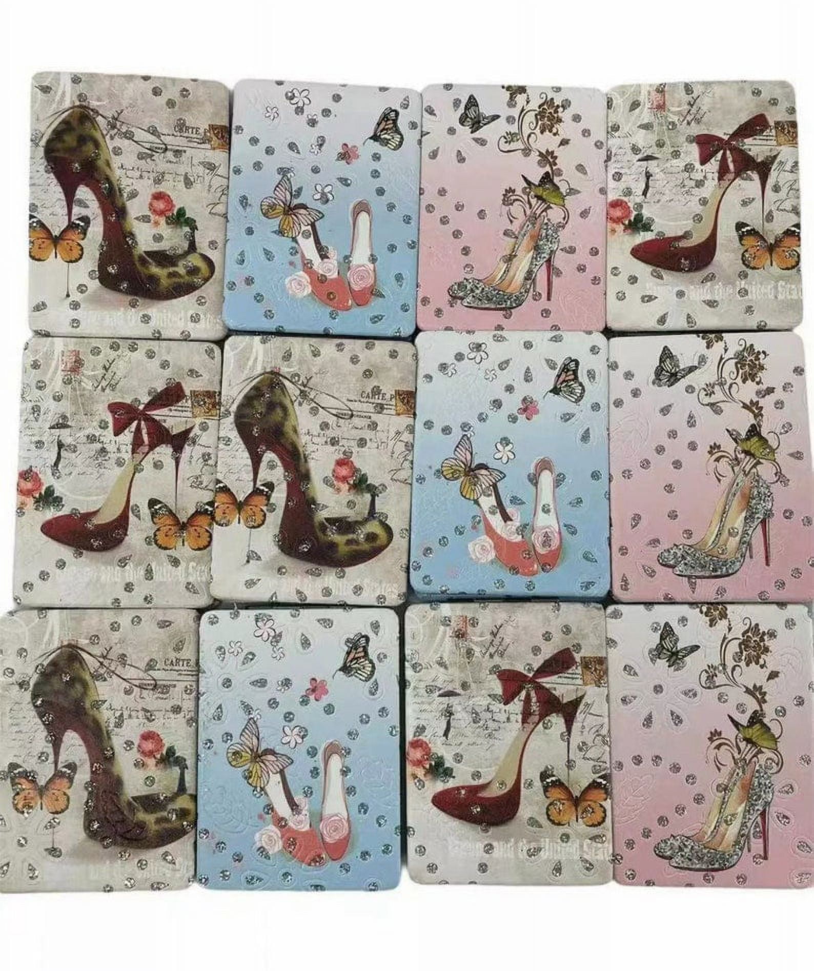 Set of 12 High Heels Compact Mirror for Wedding/Bridal Shower/Baby Shower/Quinceañera/Birthday/Baptism/Religious Gift/Favor