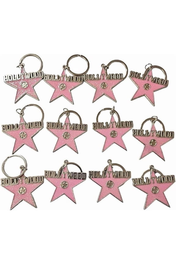 Set of 12 LA Hollywood Keychain, I Heart LA Magnet,I Love LA Bulk Souvenir Keychain I Love LA Bulk Souvenir Keychain