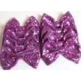 thumbnail image 1 of Set of 12 Lilac Sequin Bows 5 Inches Large Glitter Bows Wholesale Bows, DIY Fabric Hair Bows - No Clips, 1 of 1