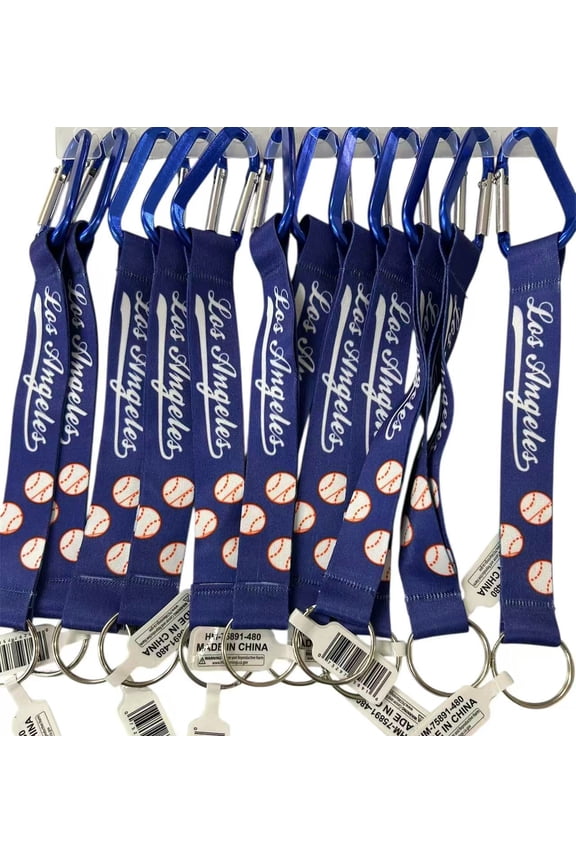 Set of 12 Los Angeles Baseball inspired go blue gifts favor letter LA Keychains Gifts