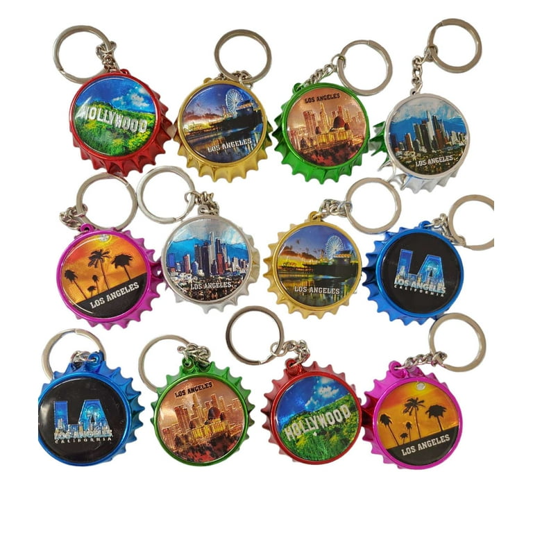 12 Piece Los Angeles Souvenir Keychain Set I Heart LA Ideal for Lanyard Use Walmart