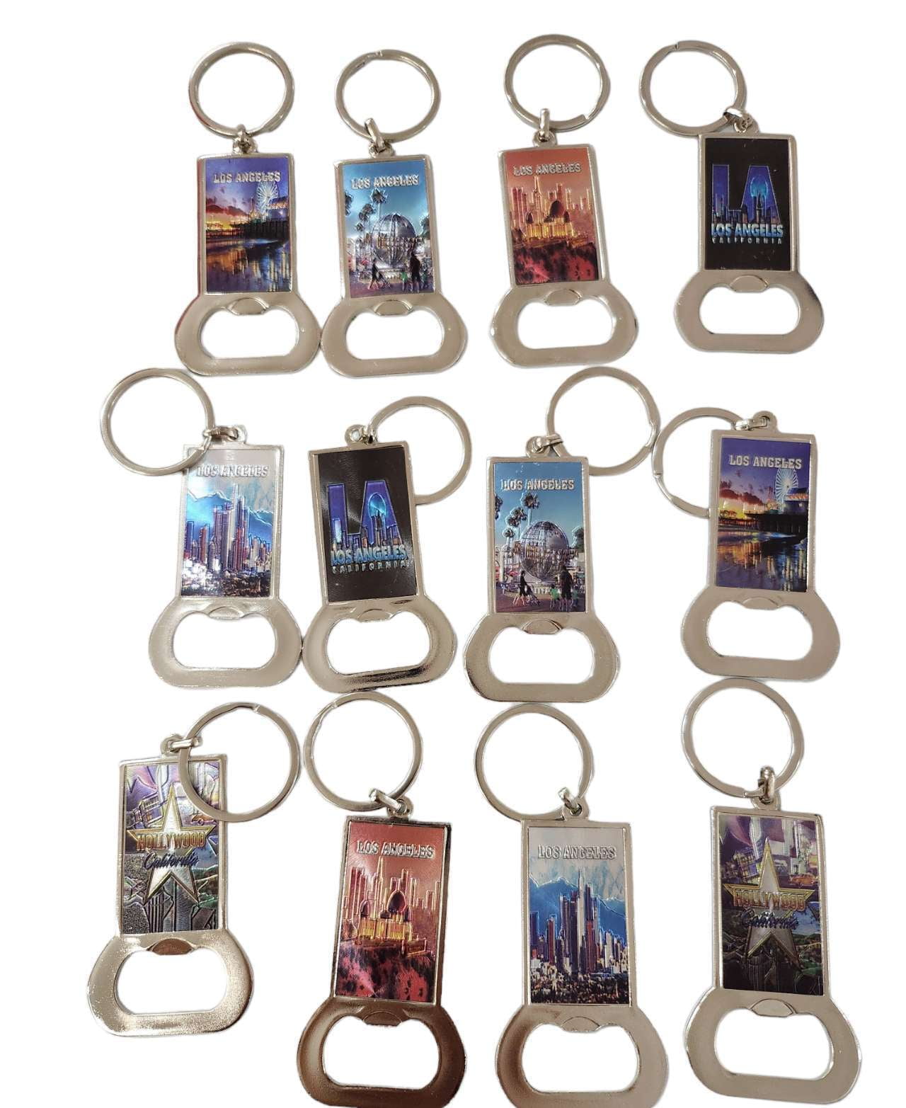 Casales Set of 12 California Souvenir Keychain / Magnet California Bear Keychain / I Heart Los Angeles Magnet / I Love La