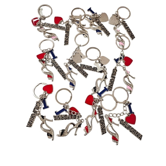 Set of 12 Los Angeles Soda Souvenir Keychain, I Heart LA Keychain, I Heart Los Angeles Keychain, I Love LA Bulk Souvenir Keychain