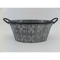 thumbnail image 1 of Set of 12 Metal With Leaf Patterns Handled Planter, 1 of 1