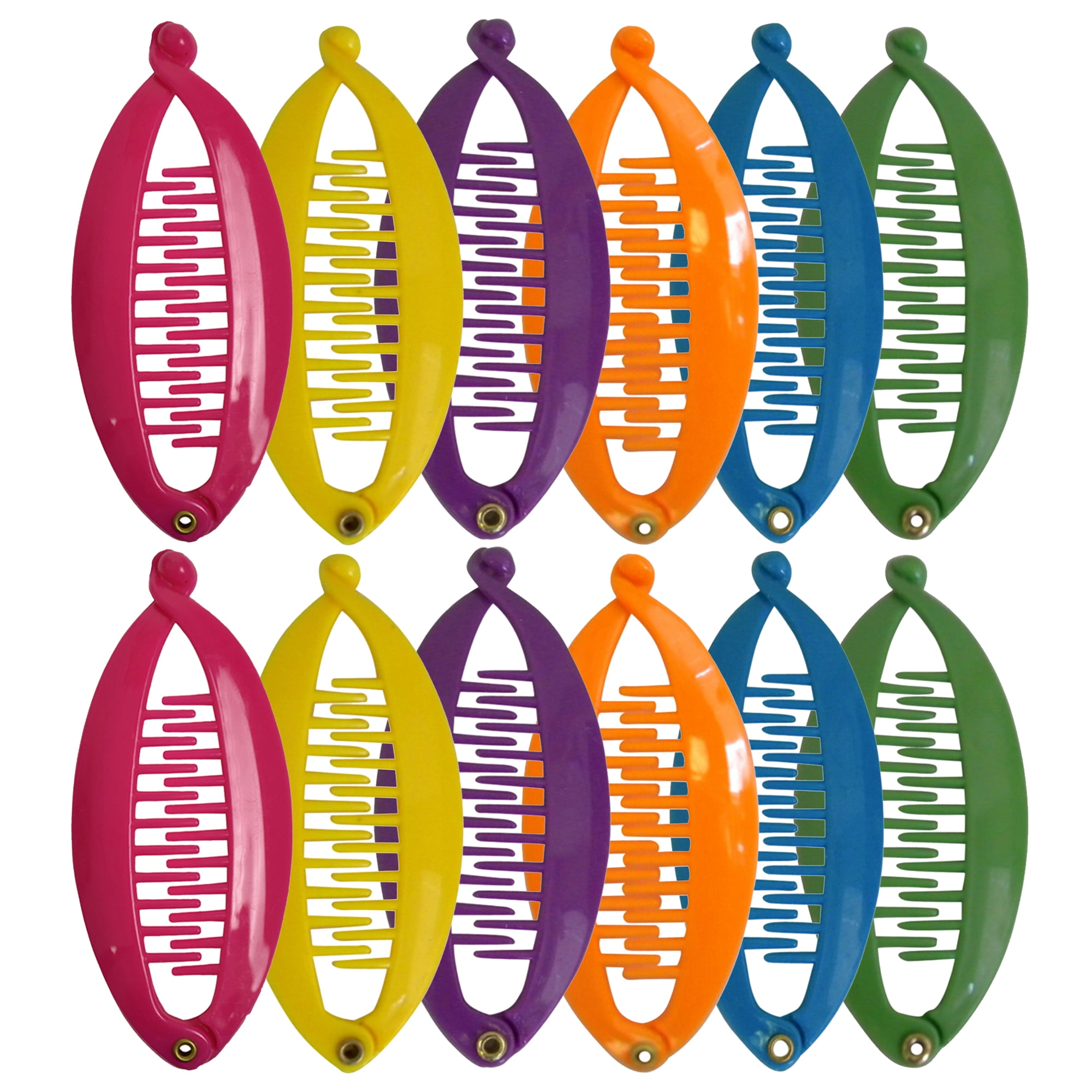 Set of 12 Mini Banana Clips - Rainbow - Walmart