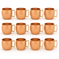 thumbnail image 1 of Modern Home Handmade 16oz Solid Copper Mule Mugs – Barrel Shaped Mug with Brass Handle & Smooth Texture – Perfect for Gifts or Party Favors (Set of 12), 1 of 7