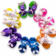 Set of 12 Plush Toy Bunnies in Plastic Eggs