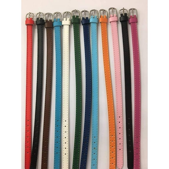 Set of 12 Real Leather Bracelets for 8mm Slide Letters for Jewelry/Crafting/Making Charm Bracelets//Wristbands/DIY Jewelry