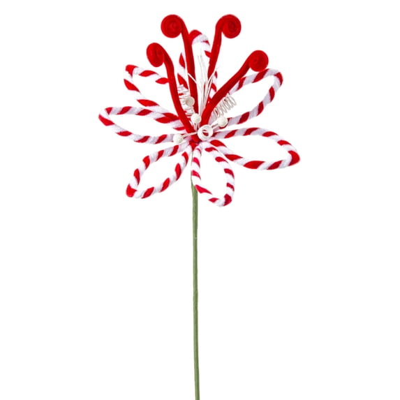 Poinsettia Stem 25"H (Set of 12) Polyester