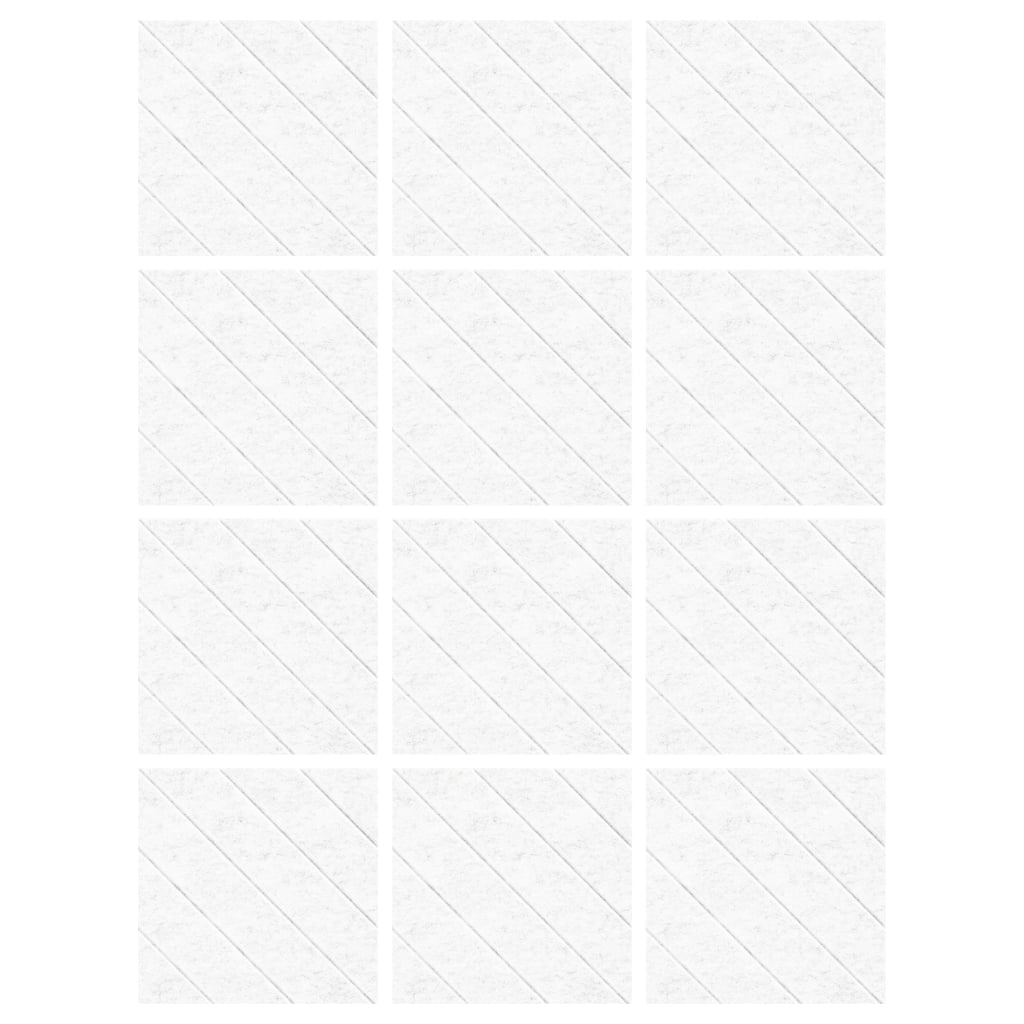Set of 12 Self Adhesive Acoustic Foam Panels Sound Dampening Wall Decors