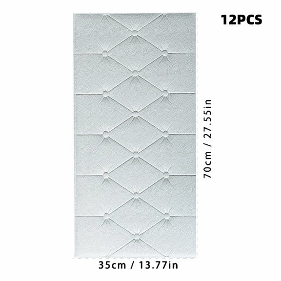 Set of 12 Self-Adhesive Foam Wall Panels for Decorating Bedroom Headboards, Easy to Peel And Stick