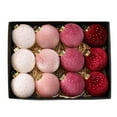 thumbnail image 1 of Set of 12 Shatterproof Christmas Ball Ornaments for Holiday Tree Decorations with Glitter Design for Home Party Decor, 1 of 3