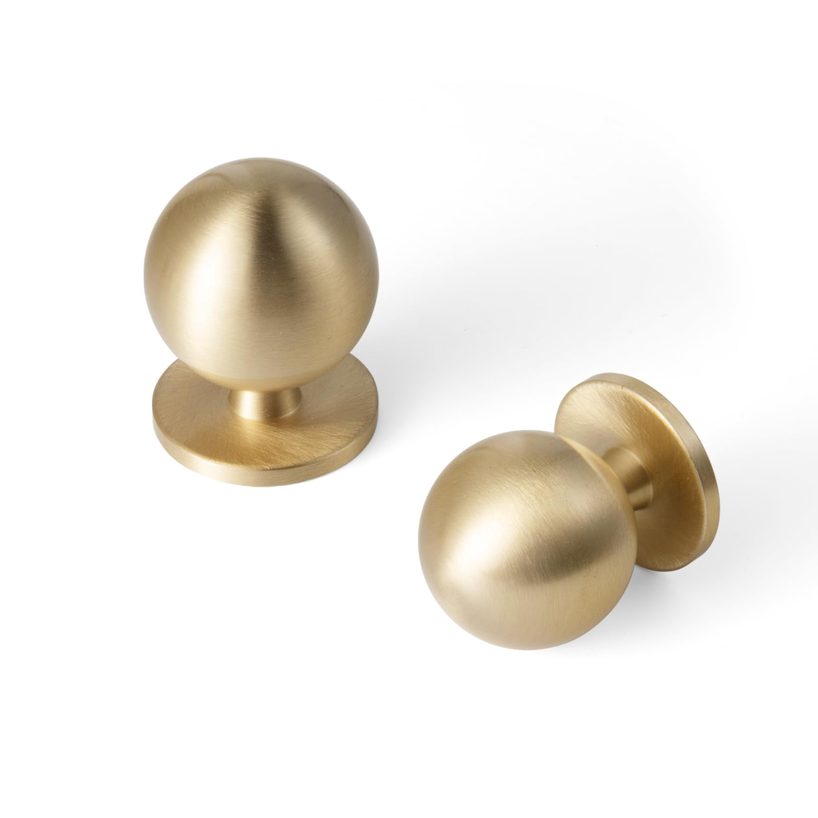 Set of 12 -Sleek Round Antique Brass Cabinet Knobs - Retro and Minimalist Hardware for Stylish Home Enhancement - 1 Inch Diameter