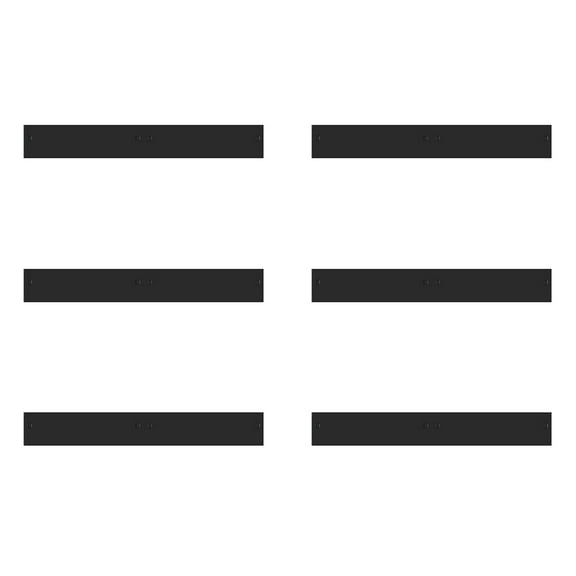 Panacea 83640-12, Set of 12- Steel Garden Border Edging Straight Top Panels Each 3 Ft W x 5 In H, Black