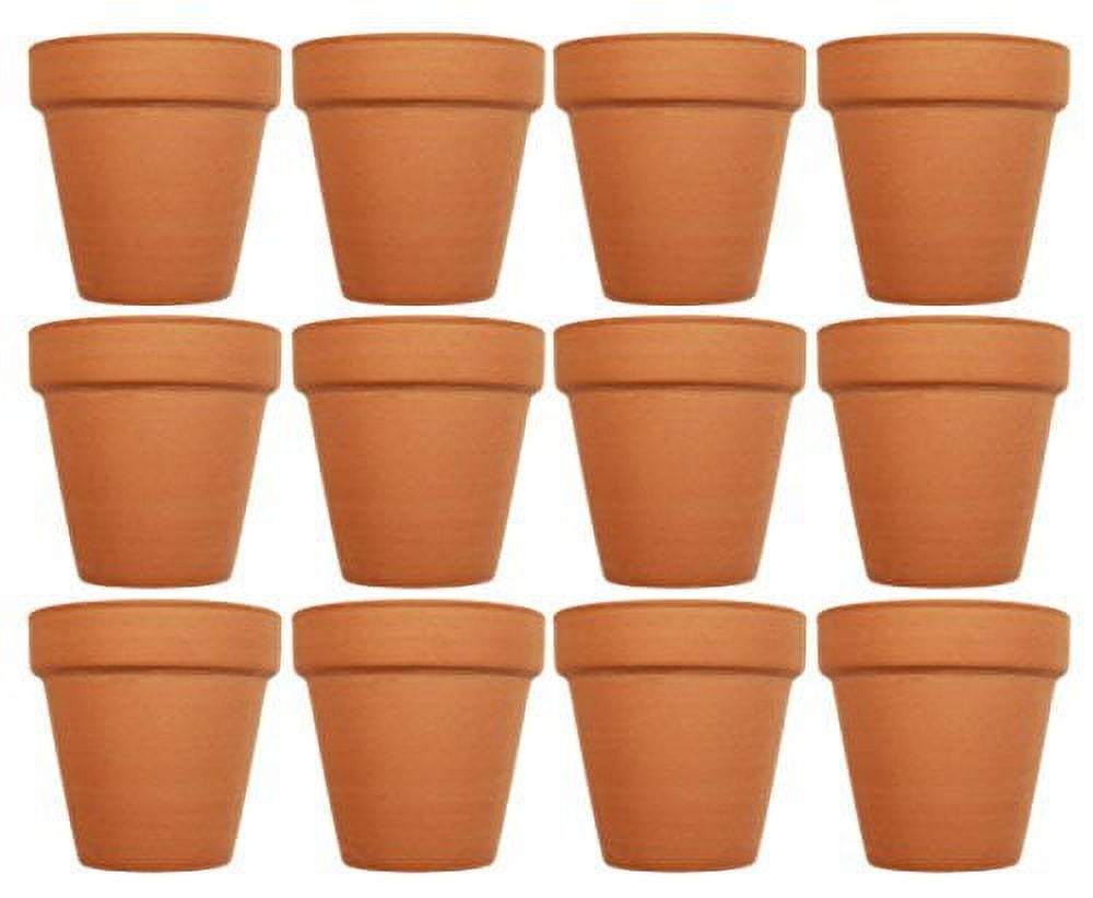 Set of 12 Terra Cotta Pots! Perfect for Vegetable or Flower Gardens! Measures - 3.75inx3.93in.d,x0.175in