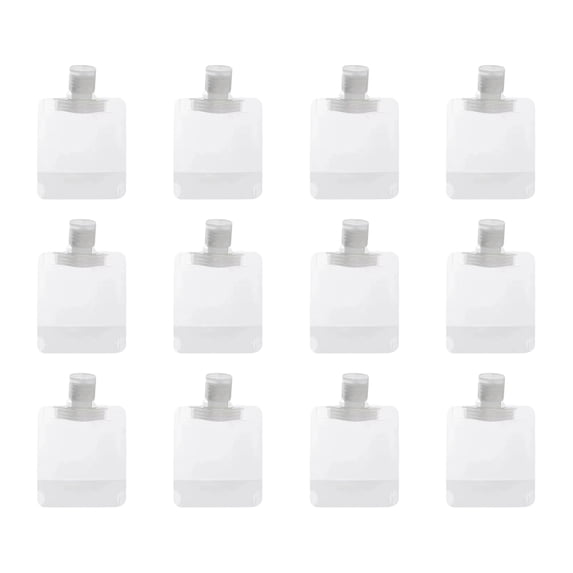 Set of 12 Travel Fluid Packet, 30/50/100ml Refillable Travel Pouch for Outdoor Travel Toiletry Carrying