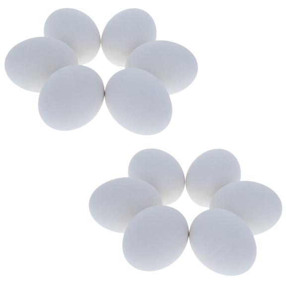 Set of 12 White Miniature Ceramic Bird Eggs 1.2 Inches