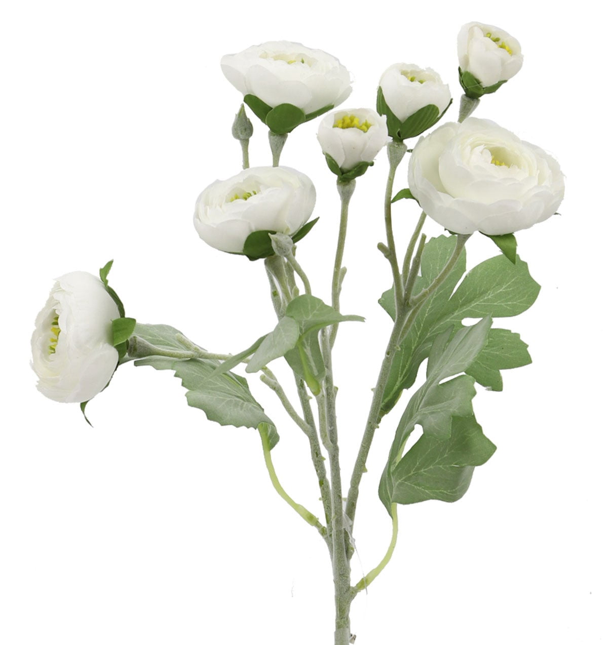 White Fake Ranunculus Set of 12 White Ranunculus Spray Artificial Flower - Walmart.com