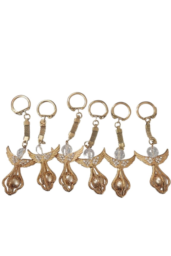 Set of 12 x Rhinestone Angel Keychains Favors Baptism First Communion Favor recuerditos Christening bautizo Favors/Religious Gift Favor