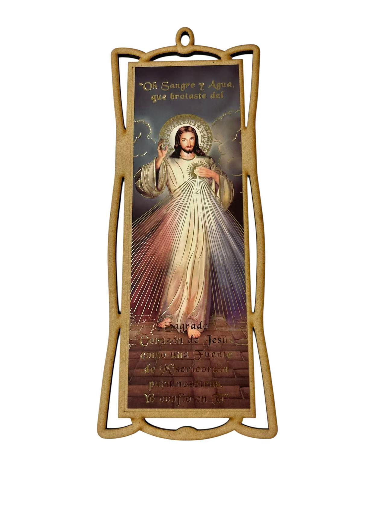 Set of 12x Divina Misericordia  Frame BAPTISM FIRST COMMUNION FAVORS BAUTIZO BODA 3.25"x8"