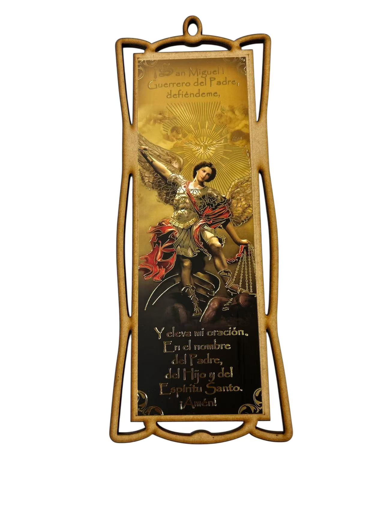 Set of 12x san miguel acrangel Frame BAPTISM FIRST COMMUNION FAVORS BAUTIZO BODA 3.25"x8"