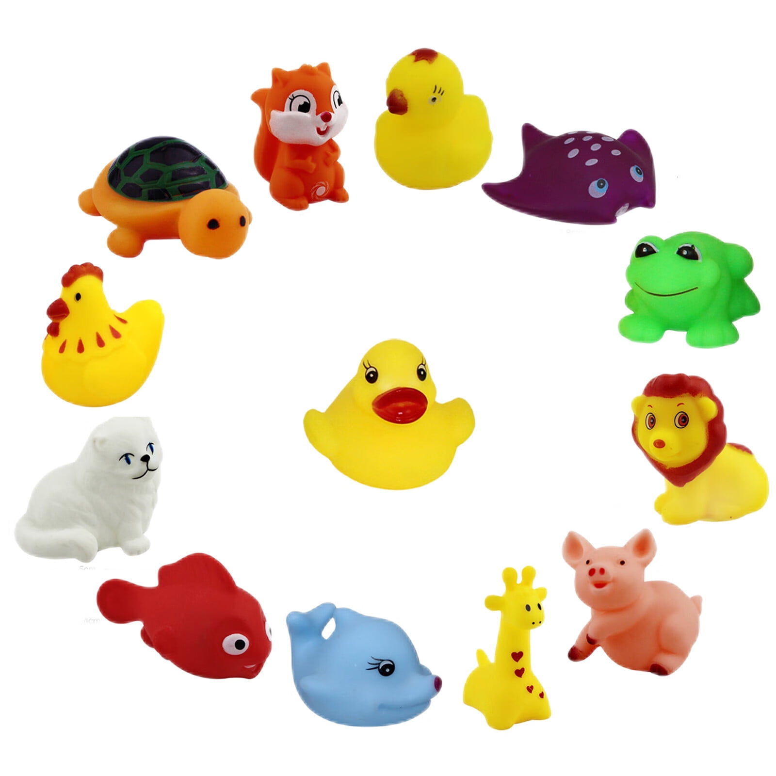 Set of 13 Animals Bath Squirters Toy Set for Toddler Baby Shower Bath