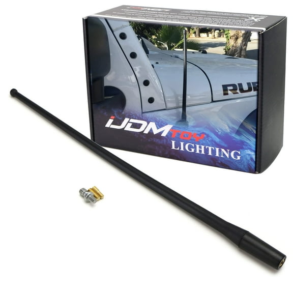 Set of 13-Inch Rubber Flexible Stubby Radio Antenna Topper For Jeep Wrangler TJ JK JL, Gladiator JT